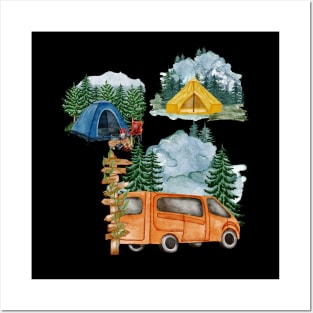 Camping Collage Funny Camping Funny Camp Posters and Art